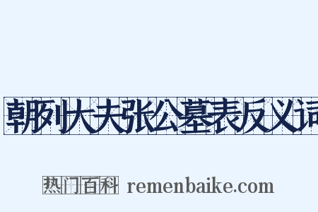 朝列大夫张公墓表反义词是什么意思的图片